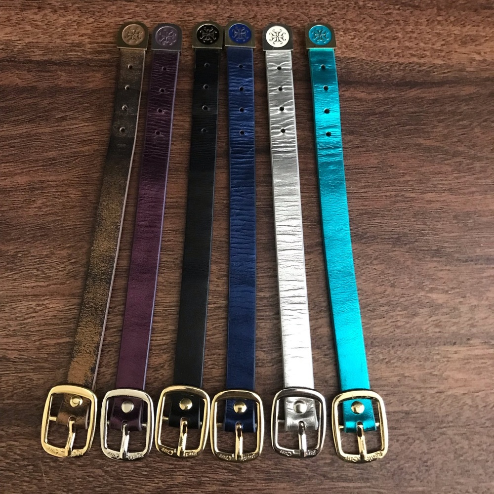 Rustic Cuff Jewelry | Set of 6 | leather with gold or silver buckles